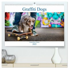 Graffiti Dogs (hochwertiger Premium Wandkalender 2025 DIN A2 quer), Kunstdruck in Hochglanz