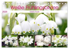Weiße Frühlingsblüten (Tischkalender 2025 DIN A5 quer), CALVENDO Monatskalender - Calvendo;Kruse, Gisela