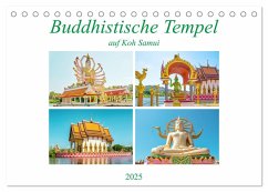 Buddhistische Tempel auf Koh Samui (Tischkalender 2025 DIN A5 quer), CALVENDO Monatskalender