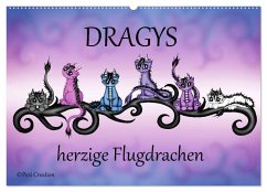 Dragys - herzige Flugdrachen (Wandkalender 2025 DIN A2 quer), CALVENDO Monatskalender