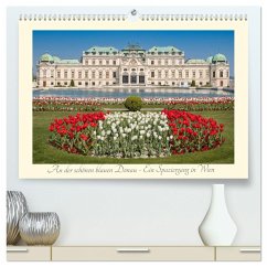 An der schönen blauen Donau - Ein Spaziergang in Wien (hochwertiger Premium Wandkalender 2025 DIN A2 quer), Kunstdruck in Hochglanz - Calvendo;Heindl, Karl