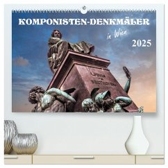 Komponisten-Denkmäler in Wien (hochwertiger Premium Wandkalender 2025 DIN A2 quer), Kunstdruck in Hochglanz - Calvendo;Braun, Werner