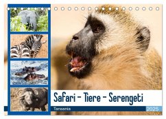 Safari - Tiere - Serengeti (Tischkalender 2025 DIN A5 quer), CALVENDO Monatskalender - Calvendo;Reuke, Sabine
