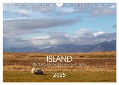 ISLAND Atemberaubende Natur aus Feuer und Eis (Wandkalender 2025 DIN A4 quer), CALVENDO Monatskalender