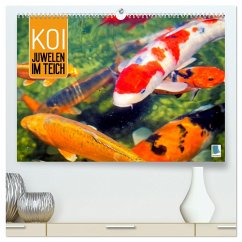 Koi: Juwelen im Teich (hochwertiger Premium Wandkalender 2025 DIN A2 quer), Kunstdruck in Hochglanz
