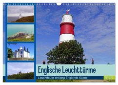 Englische Leuchttürme - Leuchtfeuer entlang Englands Küste (Wandkalender 2025 DIN A3 quer), CALVENDO Monatskalender