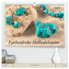 Farbenfrohe Halbedelsteine (hochwertiger Premium Wandkalender 2025 DIN A2 quer), Kunstdruck in Hochglanz - Calvendo;Waurick, Kerstin