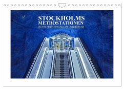 Stockholms Metrostationen - Bunte Meisterwerke im Untergrund (Wandkalender 2025 DIN A4 quer), CALVENDO Monatskalender - Calvendo;Hallweger, Christian