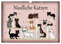 Niedliche Katzen (Wandkalender 2025 DIN A3 quer), CALVENDO Monatskalender