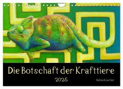 Die Botschaft der Krafttiere (Wandkalender 2025 DIN A4 quer), CALVENDO Monatskalender