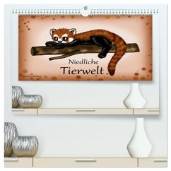 Niedliche Tierwelt (hochwertiger Premium Wandkalender 2025 DIN A2 quer), Kunstdruck in Hochglanz