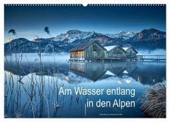 Am Wasser entlang in den Alpen (Wandkalender 2025 DIN A2 quer), CALVENDO Monatskalender