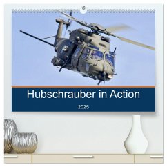 Hubschrauber in Action (hochwertiger Premium Wandkalender 2025 DIN A2 quer), Kunstdruck in Hochglanz