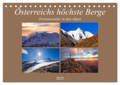 Österreichs höchste Berge (Tischkalender 2025 DIN A5 quer), CALVENDO Monatskalender - Calvendo;Kramer, Christa