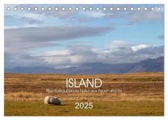 ISLAND Atemberaubende Natur aus Feuer und Eis (Tischkalender 2025 DIN A5 quer), CALVENDO Monatskalender