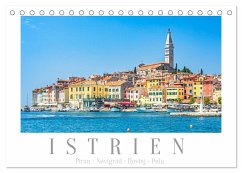 Istrien - Piran ¿ Novigrad ¿ Rovinj ¿ Pula (Tischkalender 2025 DIN A5 quer), CALVENDO Monatskalender