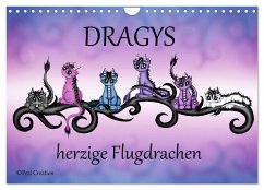 Dragys - herzige Flugdrachen (Wandkalender 2025 DIN A4 quer), CALVENDO Monatskalender