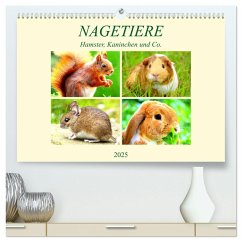 Nagetiere. Hamster, Kaninchen und Co. (hochwertiger Premium Wandkalender 2025 DIN A2 quer), Kunstdruck in Hochglanz