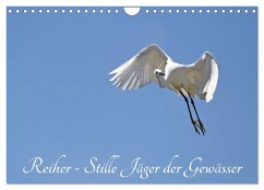 Reiher - Stille Jäger der Gewässer (Wandkalender 2025 DIN A4 quer), CALVENDO Monatskalender