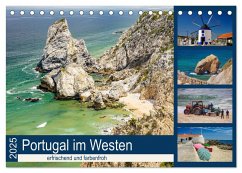 Portugal im Westen - erfrischend und farbenfroh (Tischkalender 2025 DIN A5 quer), CALVENDO Monatskalender - Calvendo;Liedtke, Silke