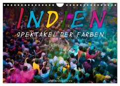 Indien - Spektakel der Farben (Wandkalender 2025 DIN A4 quer), CALVENDO Monatskalender - Calvendo;Benninghofen, Jens