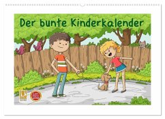 Der bunte Kinderkalender (Wandkalender 2025 DIN A2 quer), CALVENDO Monatskalender - Calvendo;Wolf, Gabi