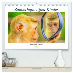 Zauberhafte Affenkinder. Süßer geht´s nicht! (hochwertiger Premium Wandkalender 2025 DIN A2 quer), Kunstdruck in Hochglanz - Calvendo;Hurley, Rose