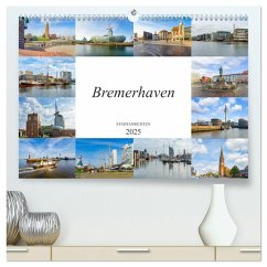 Bremerhaven Stadtansichten (hochwertiger Premium Wandkalender 2025 DIN A2 quer), Kunstdruck in Hochglanz