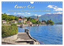 Comer See - Mediterraner Charme in alpiner Landschaft (Wandkalender 2025 DIN A4 quer), CALVENDO Monatskalender