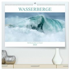 WASSERBERGE - Die Riesenwellen von Nazaré (hochwertiger Premium Wandkalender 2025 DIN A2 quer), Kunstdruck in Hochglanz - Calvendo;Jentschura, Katja