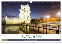 LISSABON für Nachtschwärmer (Wandkalender 2025 DIN A3 quer), CALVENDO Monatskalender - Calvendo;boeTtchEr, U