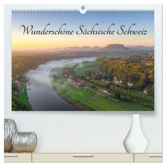 Wunderschöne Sächsische Schweiz (hochwertiger Premium Wandkalender 2025 DIN A2 quer), Kunstdruck in Hochglanz