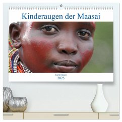 Kinderaugen der Maasai (hochwertiger Premium Wandkalender 2025 DIN A2 quer), Kunstdruck in Hochglanz - Calvendo;stegen, joern