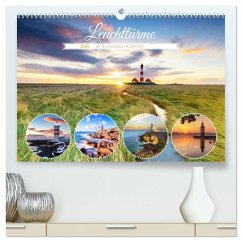 Leuchttürme - an Europas Küsten (hochwertiger Premium Wandkalender 2025 DIN A2 quer), Kunstdruck in Hochglanz