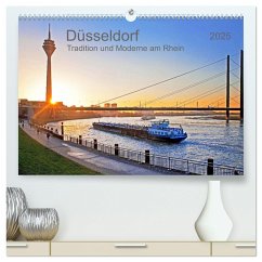 Düsseldorf - Tradition und Moderne am Rhein (hochwertiger Premium Wandkalender 2025 DIN A2 quer), Kunstdruck in Hochglanz
