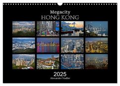 Megacity Hong Kong (Wandkalender 2025 DIN A3 quer), CALVENDO Monatskalender