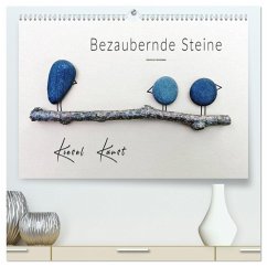 Bezaubernde Steine - Kieselkunst (hochwertiger Premium Wandkalender 2025 DIN A2 quer), Kunstdruck in Hochglanz