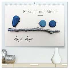 Bezaubernde Steine - Kieselkunst (hochwertiger Premium Wandkalender 2025 DIN A2 quer), Kunstdruck in Hochglanz - Calvendo;Roder, Peter