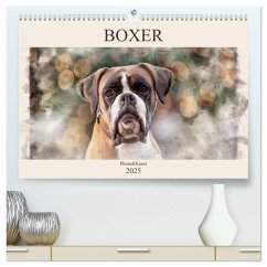 Boxer Photo&Kunst (hochwertiger Premium Wandkalender 2025 DIN A2 quer), Kunstdruck in Hochglanz - Calvendo;Mielke, Kerstin