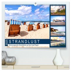 STRANDLUST Insel Rügen (hochwertiger Premium Wandkalender 2025 DIN A2 quer), Kunstdruck in Hochglanz