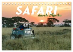 Safari durch Afrika (Tischkalender 2025 DIN A5 quer), CALVENDO Monatskalender