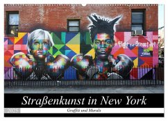 Straßenkunst in New York - Graffiti und Murals (Wandkalender 2025 DIN A2 quer), CALVENDO Monatskalender - Calvendo;Gro