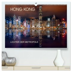 Hong Kong Citylights (hochwertiger Premium Wandkalender 2025 DIN A2 quer), Kunstdruck in Hochglanz