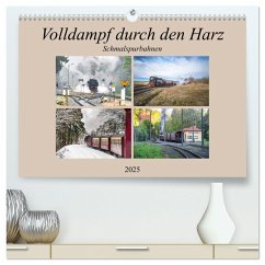 Volldampf durch den Harz (hochwertiger Premium Wandkalender 2025 DIN A2 quer), Kunstdruck in Hochglanz