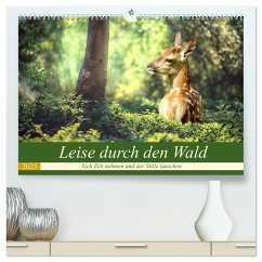 Leise durch den Wald. Sich Zeit nehmen und der Stille lauschen (hochwertiger Premium Wandkalender 2025 DIN A2 quer), Kunstdruck in Hochglanz