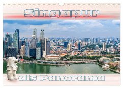 Singapur als Panorama (Wandkalender 2025 DIN A3 quer), CALVENDO Monatskalender