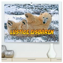 Lustige Eisbären (hochwertiger Premium Wandkalender 2025 DIN A2 quer), Kunstdruck in Hochglanz