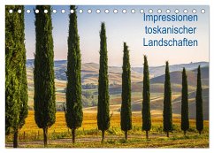 Impressionen toskanischer Landschaften (Tischkalender 2025 DIN A5 quer), CALVENDO Monatskalender