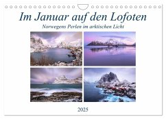 Im Januar auf den Lofoten (Wandkalender 2025 DIN A4 quer), CALVENDO Monatskalender