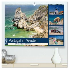 Portugal im Westen - erfrischend und farbenfroh (hochwertiger Premium Wandkalender 2025 DIN A2 quer), Kunstdruck in Hochglanz